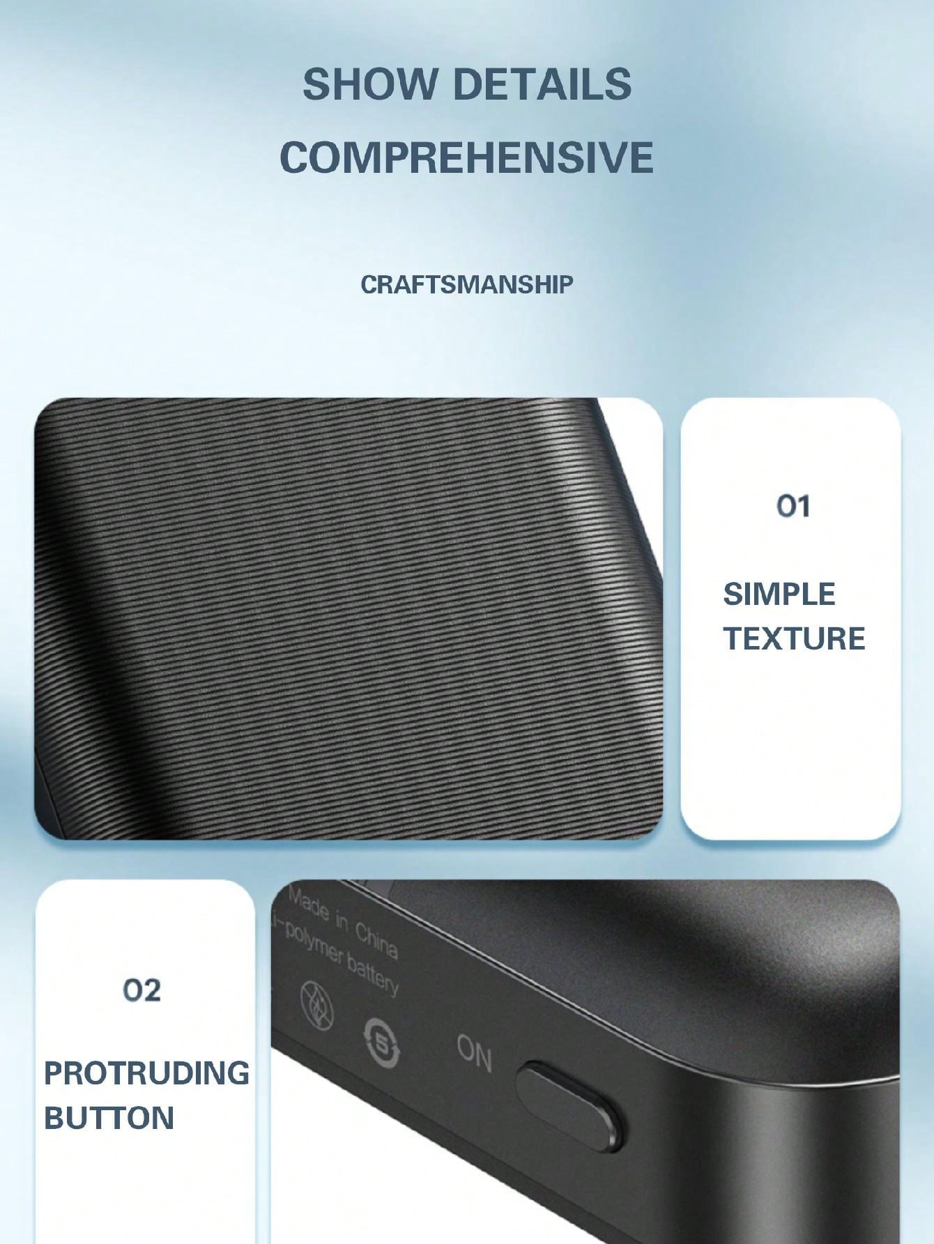 Power Bank 30000mah 22.5w Fast Charging Portable High Capacity Multi-device Charger Black