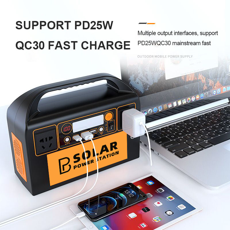 Portable Power Station 300w 90000mah Solar Generators 220v Outdoor Power AC DC USB Solar Charging Multi-function Camping travling self-tour Mobile power Supply Plus Household emergency necessary generator large capacity power