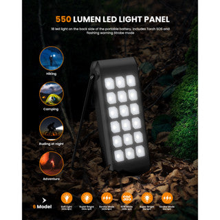 PB Solar Portable Power Bank Charger 10000mah PD 20W Fast Charging Solar Charging Outdoor Power Supply With LED Light Portable Waterproof And Fall-Proof