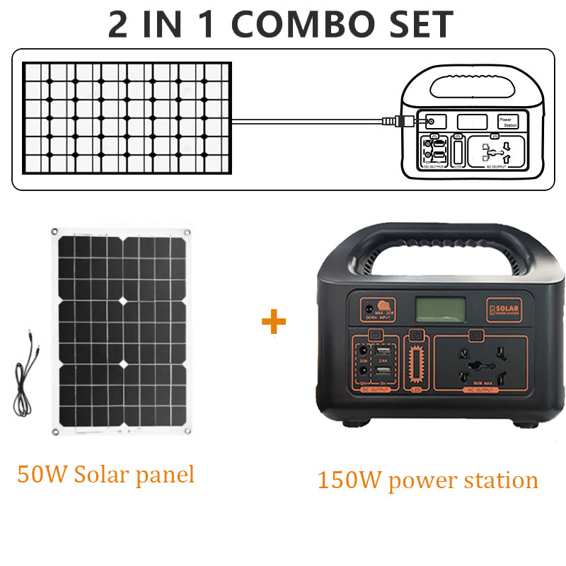 Power Station Portable 220v 150w 47000mah Fast Charging Original Generator Outdoor Solar Charger USB DC AC Output