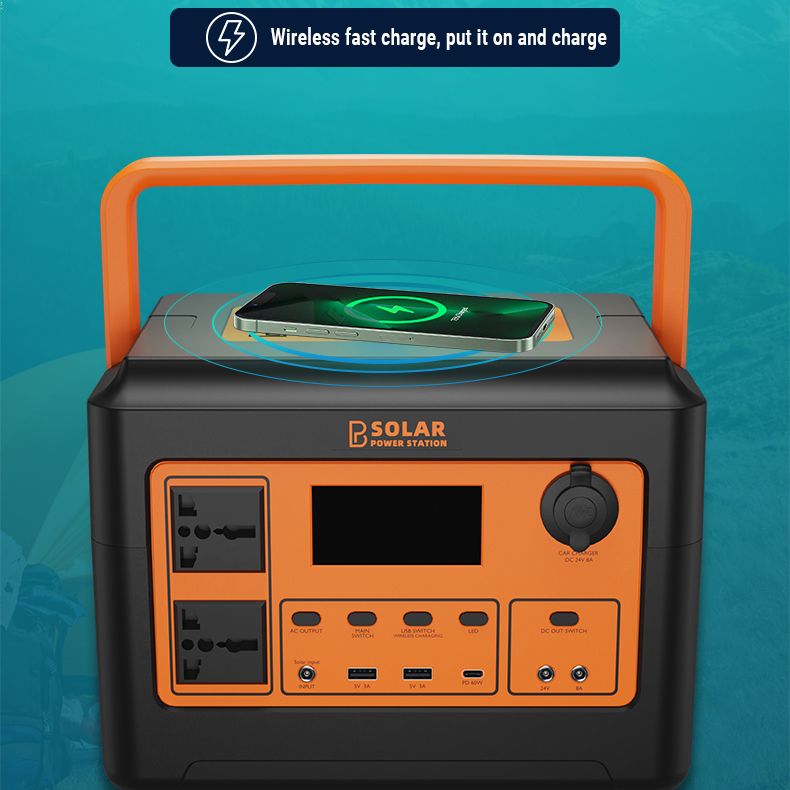 Power Station 220v 1200W/320000MAH/1024WH Lithium Battery Multi-Function Portable Light and handy Big Capacity Solar Generator Station Powerbank Quick Charge With wireless charging function