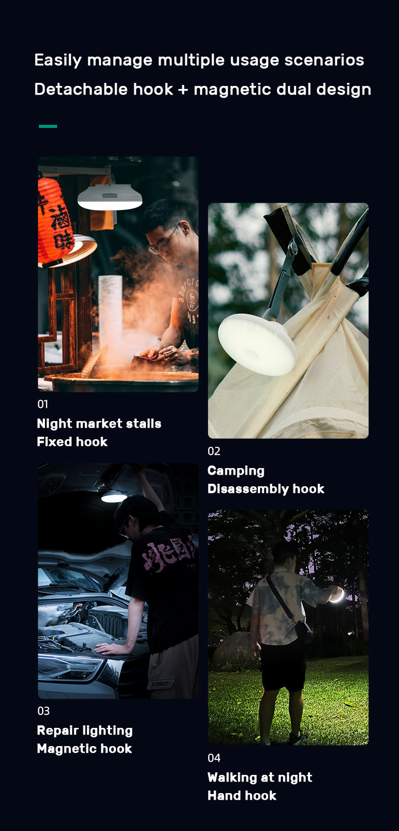 Power Bank Camping Light 10000MAH  Long Lasting Waterproof LED Rechargeable Hiking Tent Lantern Fishing Outdoor Light