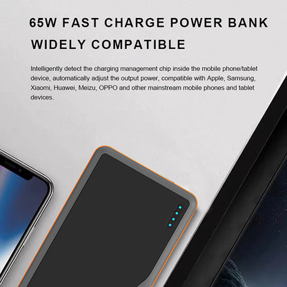 powerbank 40000mah PD 65w output type-c for laptop fast charging portable waterproof