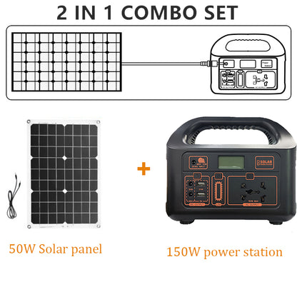 Power Station Portable 220v 150w 47000mah Fast Charging Original Generator Outdoor Solar Charger USB DC AC Output